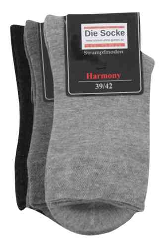Art.: 113314 Feinsocke Harmony ohne Gummi - grau