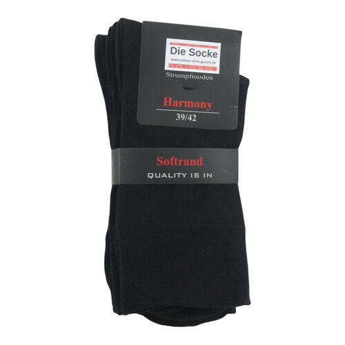 Art.: 331195  Premium Baumwollsocke mit Softbund + handgekettelte Fußspitze / extra feines Garn