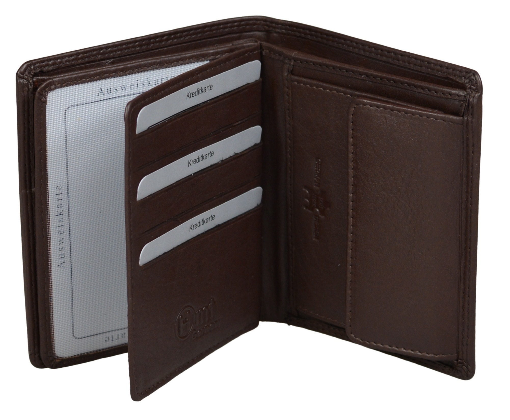 Art.: 17004 Herrengeldbörse Hochformat -braun-