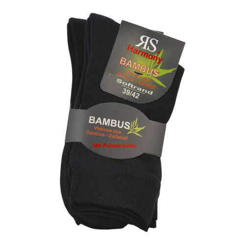 Art.: 443040 Premium Bambussocke mit Softbund + Thermosohle / handgekettelte Fußspitze