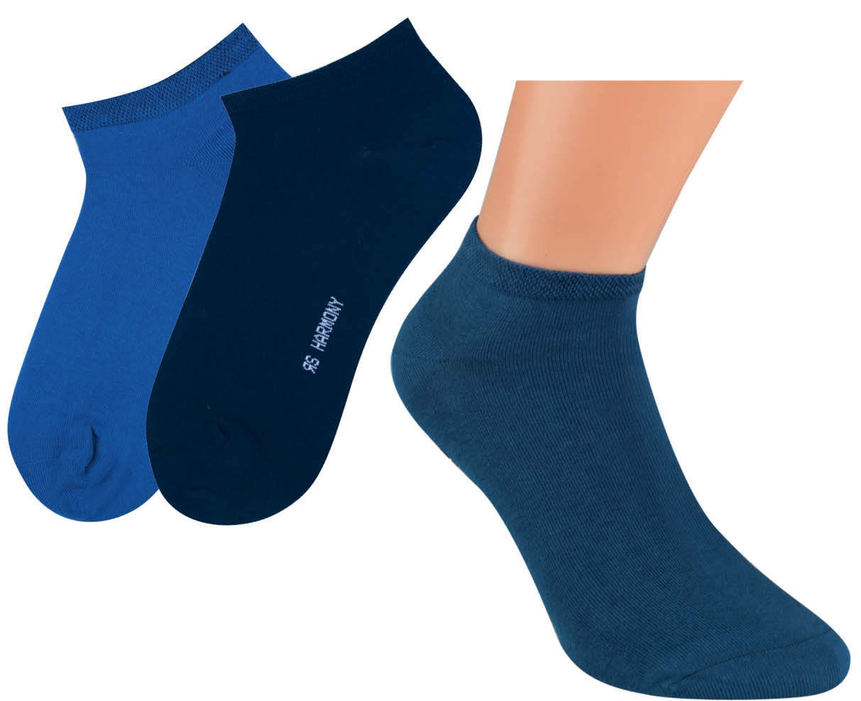 3 Paar RS Herren Bambus Sneaker Socken mit Softrand jeans blau  39 bis 46 