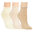 Art.: 115266 Kurzschaft Baumwoll Feinsocke mit Rollrand / ohne Gummidruck / Beigetöne