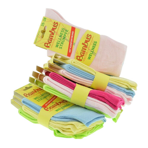 Zum Produkt Art.: 2267 Premium Bambussocke mit Softbund + handgekettelte Fußspitze / Modefarben