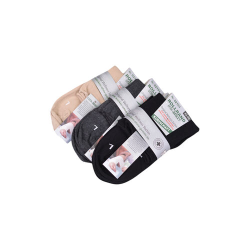 Art.: 02151 Baumwoll Gesundheitssocke extra breit ohne Gummidruck - Kurzschaft + handgekettelt