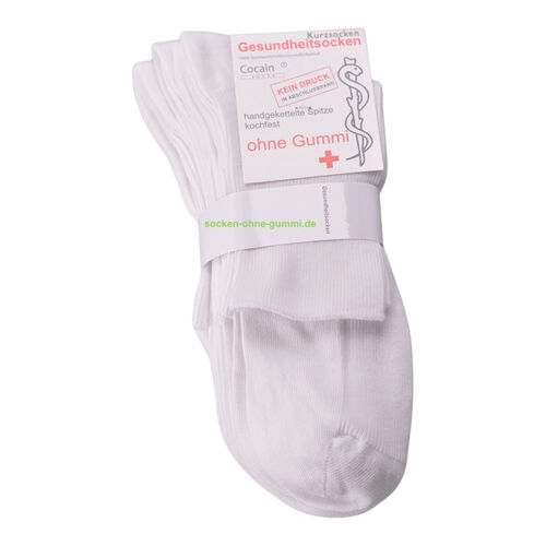 Art.: 701 Pur Natur Socke ohne festen Gummidruck + handgekettelte Fußspitze / 100% Baumwolle