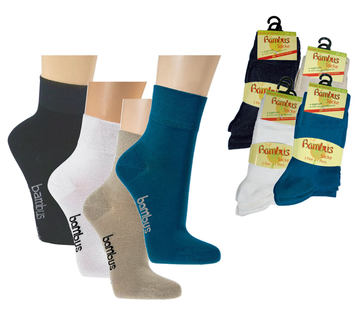 Art.: 22171 Bambussocke Kurzschaft / ohne Gummidruck - Die Socke