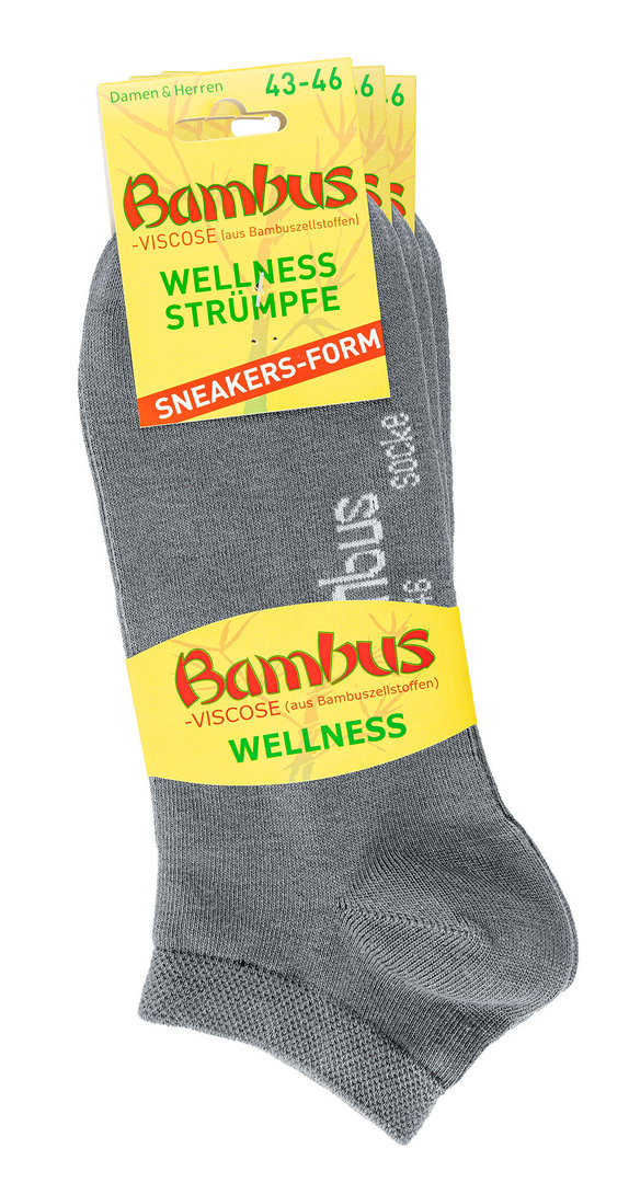 Art.: 02169 Bambus Sneakersocke mit sensitive Bund + handgekettelte  Fuspitze - Die Socke