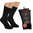 Art.: 331140 Premium Baumwollsocke mit extra weitem Softbund + handgekettelte Fußspitze / schwarz