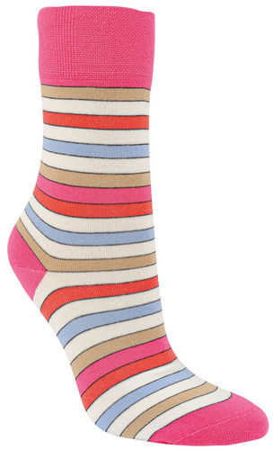 Damen Socken Baumwolle ohne Gummibund 35-3839-42 schwarz weiß bunt bemustert 