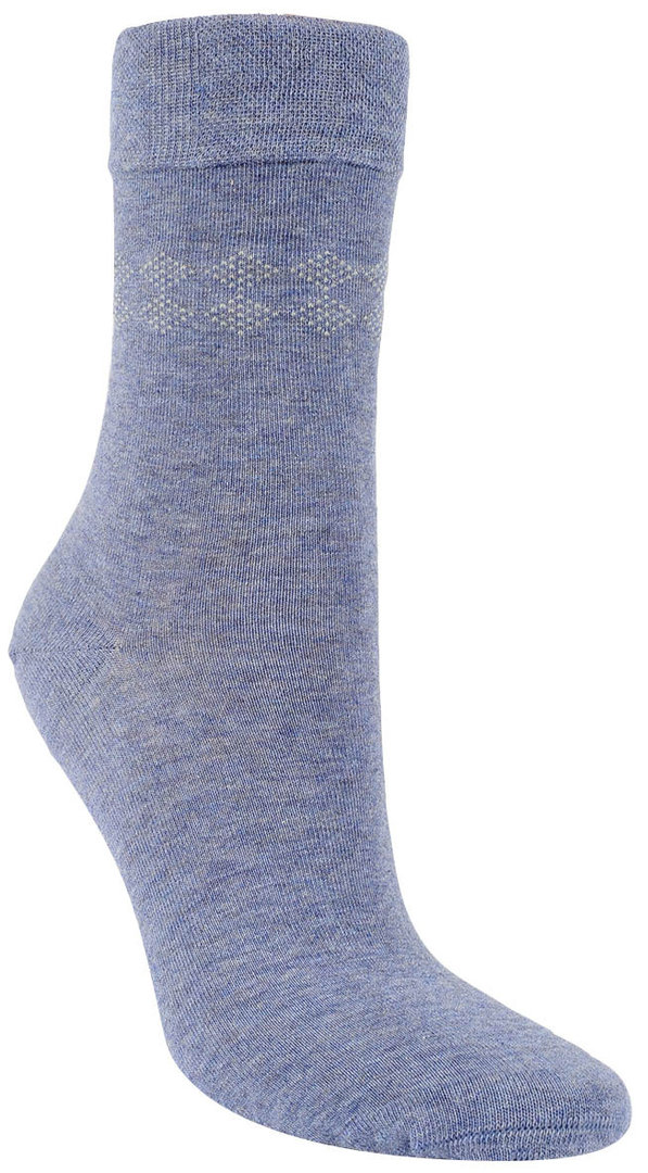 LEON D'ORO Diabetiker Socken Damen | Baumwolle Ohne Gummizug | 5/6 Paar Made In Italy | Mit Flacher Zehennaht