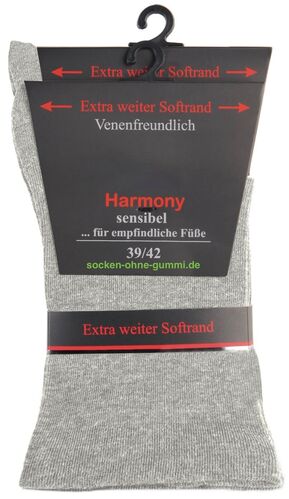 331117 Harmony Socks - extra weit / graumeliert