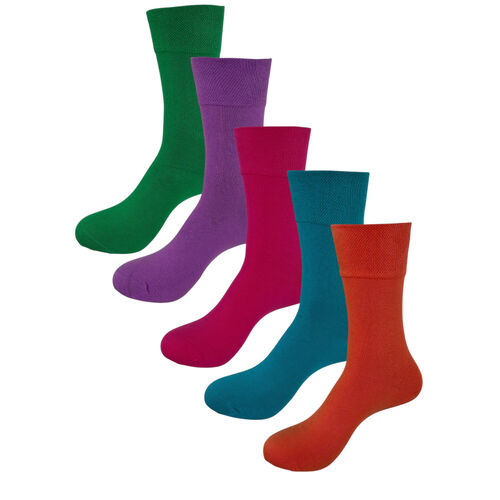Art.: 441017 Fashion Premium Baumwollsocke mit Softbund + handgekettelte Fußspitze