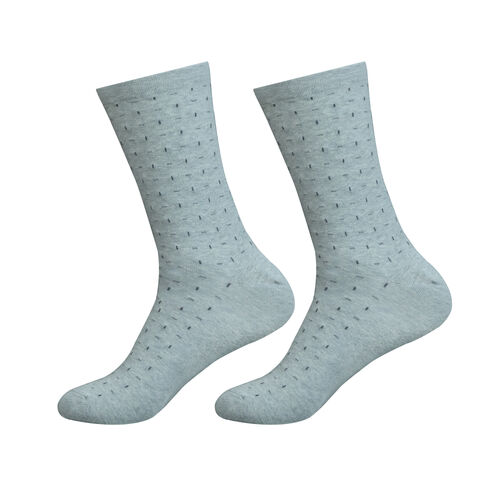 Art.: 1003-1 Designsocke ohne Gummi extra weit + breit - hellgrau
