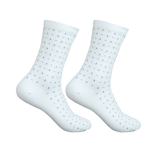 Art.: 1003-1-2 Designsocke ohne Gummi extra weit + breit - weiß