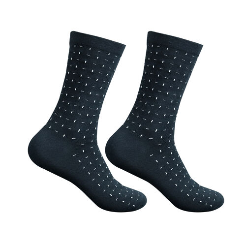 Art.: 1003-1-3 Designsocke ohne Gummi extra weit + breit - schwarz