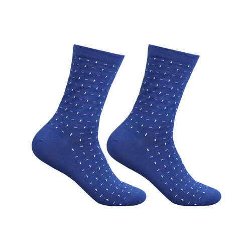 Art.: 1003-1-4 Designsocke ohne Gummi extra weit + breit - dunkelblau