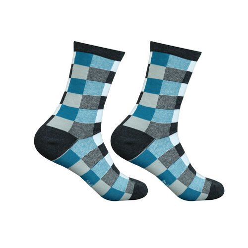 Art.: 1003-8-3 Designsocke ohne Gummi extra weit + breit - quadrat