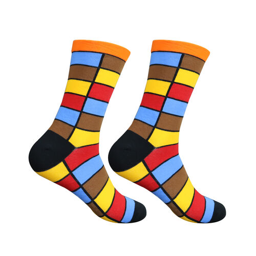 Art.: 1003-10-3 Designsocke ohne Gummi extra weit + breit - field