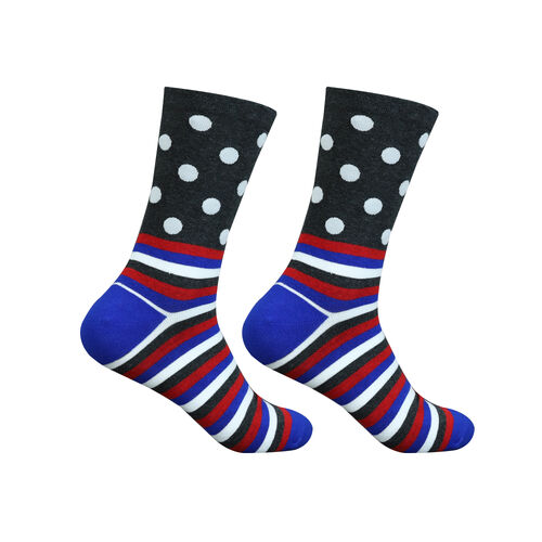 Art.: 1003-12-2 Designsocke ohne Gummi extra weit + breit - points