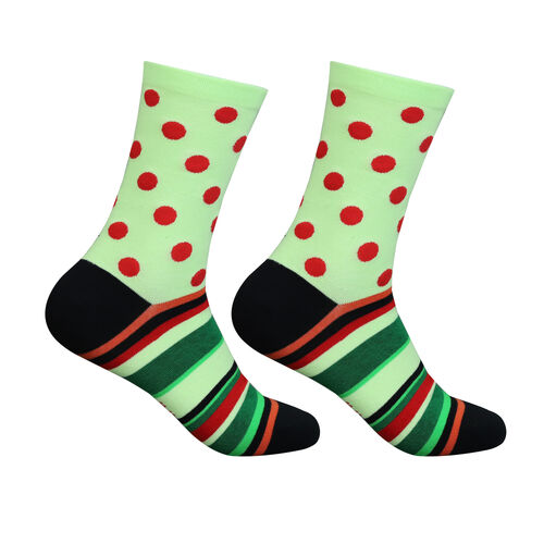 Art.: 1003-12-4 Designsocke ohne Gummi extra weit + breit - points