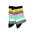Art.: 1003-13-1 Designsocke ohne Gummi extra weit + breit - blockstreifen