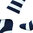 Art.: 1003-13-3 Designsocke ohne Gummi extra weit + breit - blockstreifen