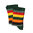 Art.: 1003-13-5 Designsocke ohne Gummi extra weit + breit - blockstreifen