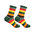 Art.: 1003-13-5 Designsocke ohne Gummi extra weit + breit - blockstreifen