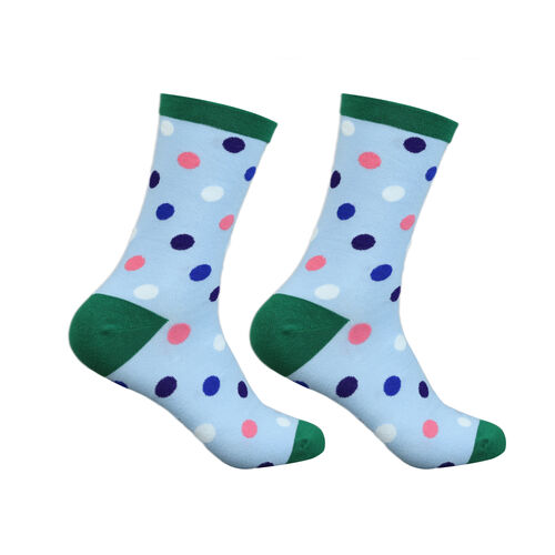 Art.: 1003-14-2 Designsocke ohne Gummi extra weit + breit - punkte