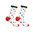 Art.: 1003-14-3 Designsocke ohne Gummi extra weit + breit - punkte