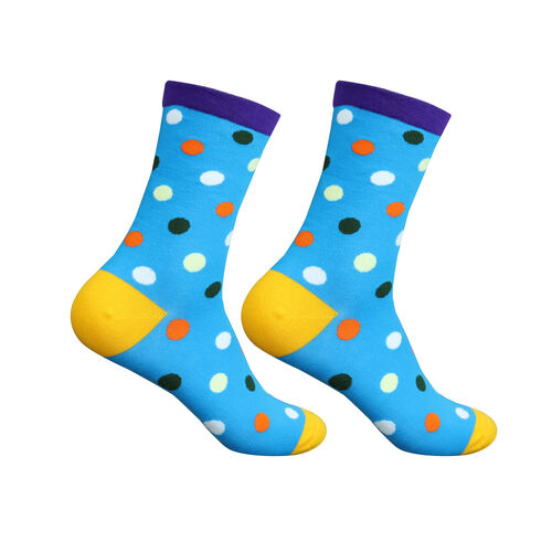 Art.: 1003-14-4 Designsocke ohne Gummi extra weit + breit - punkte