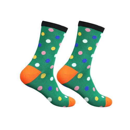 Art.: 1003-17-1 Designsocke ohne Gummi extra weit + breit - Punkt