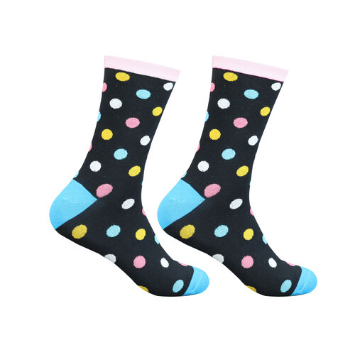 Art.: 1003-17-2 Designsocke ohne Gummi extra weit + breit - Punkt