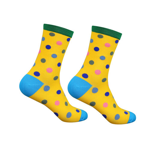 Art.: 1003-17-3 Designsocke ohne Gummi extra weit + breit - Punkt