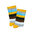 Art.: 1003-18-3 Designsocke ohne Gummi extra weit + breit - blockstreifen