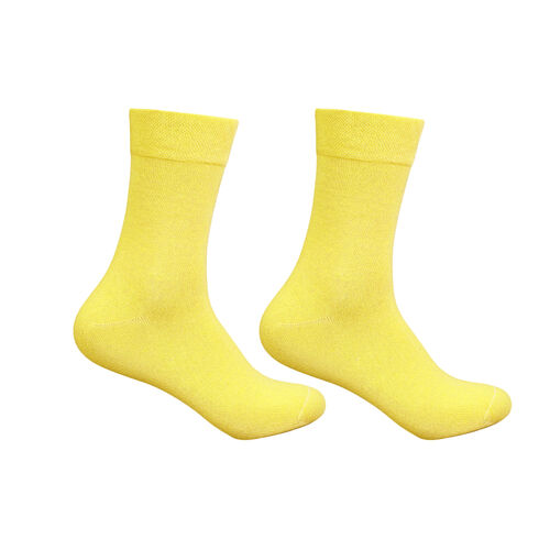 Art. 31160-3 Premium Bambussocke extra weit + breit ohne Gummidruck - sonnengelb