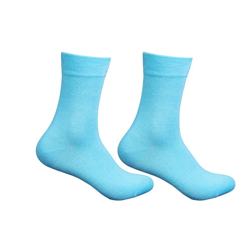 Art. 31160-8 Premium Bambussocke extra weit + breit ohne Gummidruck - hellblau