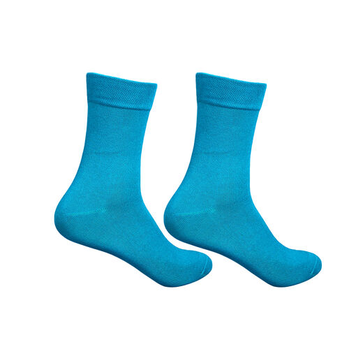 Art. 31160-9 Premium Bambussocke extra weit + breit ohne Gummidruck - gletscherblau