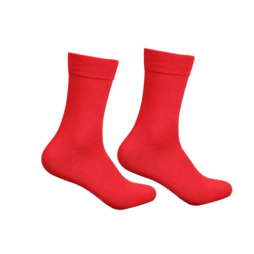 Art. 31160-13 Premium Bambussocke extra weit + breit ohne Gummidruck - rot